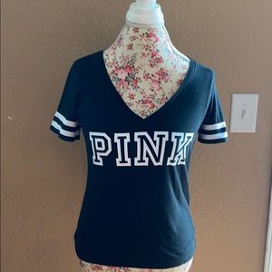 VS Pink Perfect V Neck In Black Xsmall